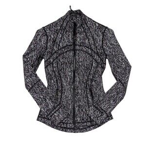 Lululemon Women’s Size 4 Black and White Jacquard Define Zip Up Jacket